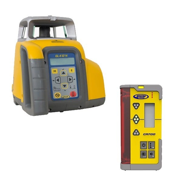 LIVELLO LASER SPECTRA DIGITALE MONO PENDENZA GL412N + RICEVITORE DA BRACCIO CR 700